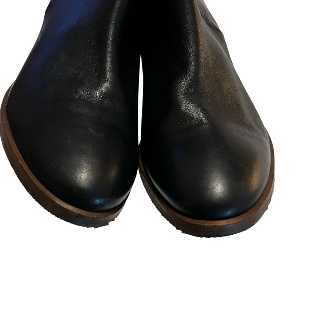 Avellini Black Leatheret Block Heel ankle boots side zip 9 NWOB side zip - Picture 12 of 15